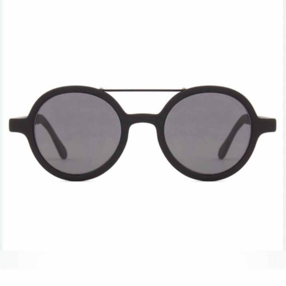 Komono Eyewear The Vivien NEW Classic Round Black Silver Sunglasses - Picture 5 of 16